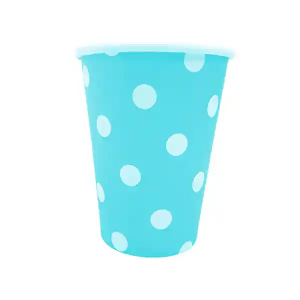 Vaso Mi Fiesta Polka Azul Cielo