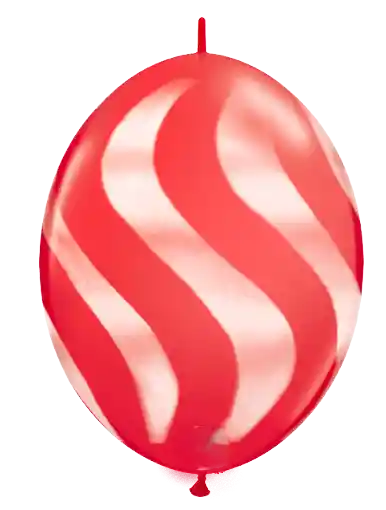 Globo Qualatex 12 Qlink Rojo & Blanco