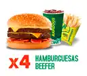 4 Combos Hamburguesa Beefer