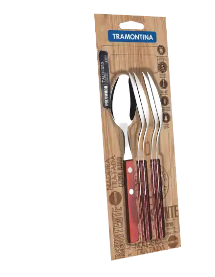 Tramontina Juego De Cucharas Polywood Rojo