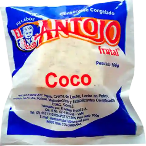 Antojo El Helado Frutal Coco