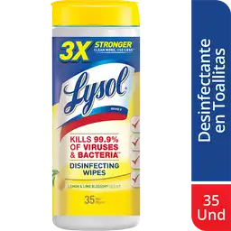 Lysol Desinfectante en Toallitas Lemon & Lime