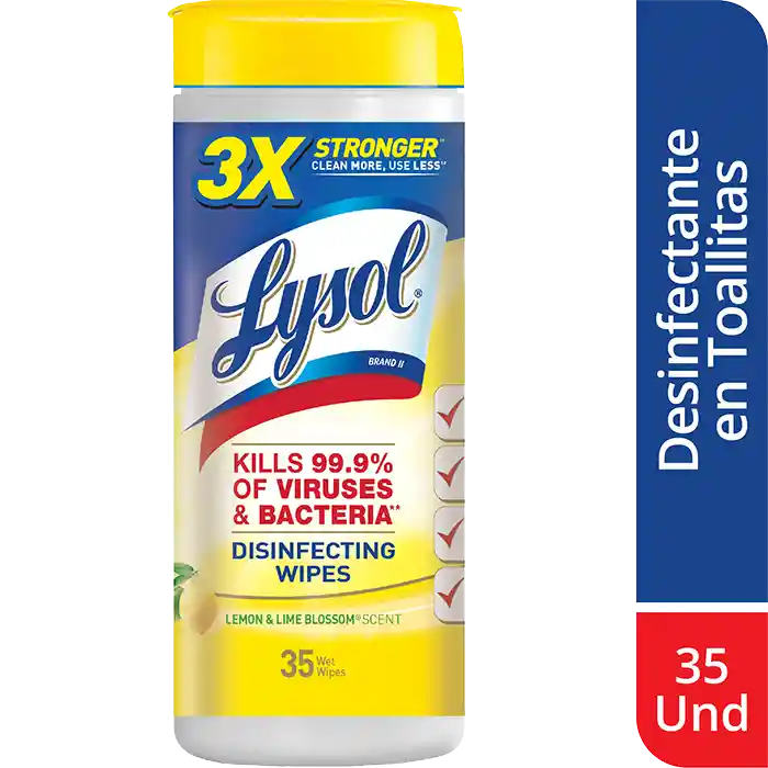 Lysol Desinfectante en Toallitas Lemon & Lime