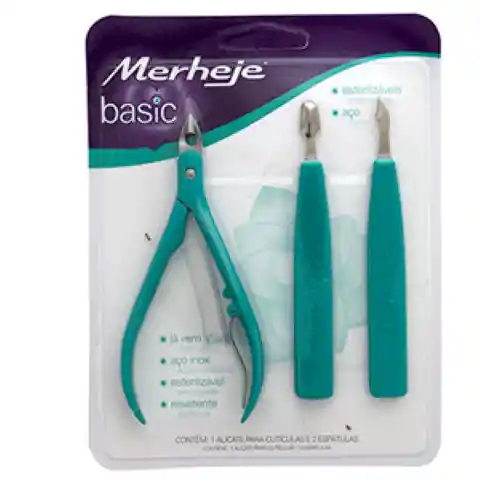 Merheje Kit Basic Alicate Y 2 Espatulas Verde