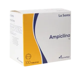 Ampicilina La Sante 1 Gr 100 Tabletas Ls
