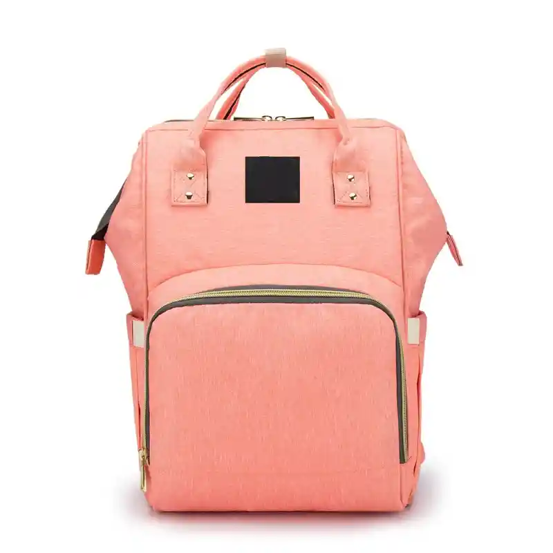 Pañalera Multinfuncional Bebe Mochila Morral Bolso Salmon