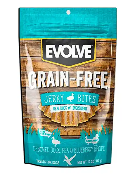 Evolve Snackdog Grain Free Jerky Duck 12 Oz