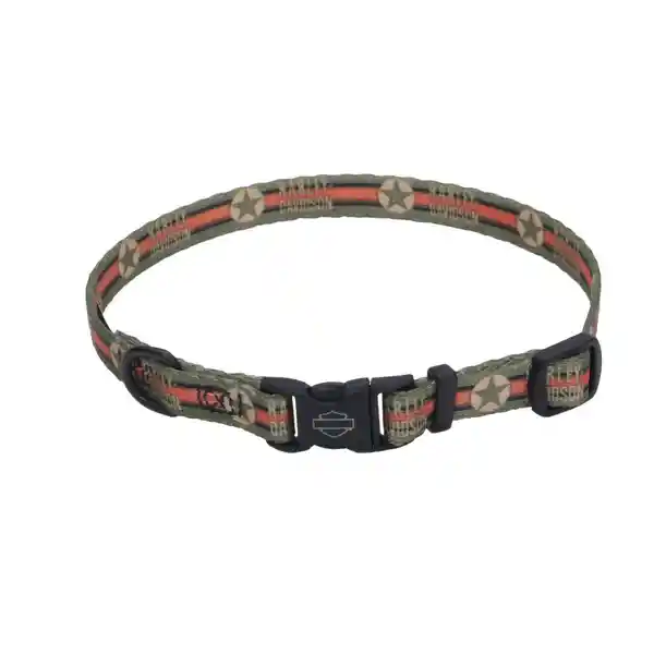 Harley Davidson Collar Para Perro Verde Militar Xsmall