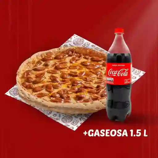 Pizza Salchichitas Coca Cola Extra Grande