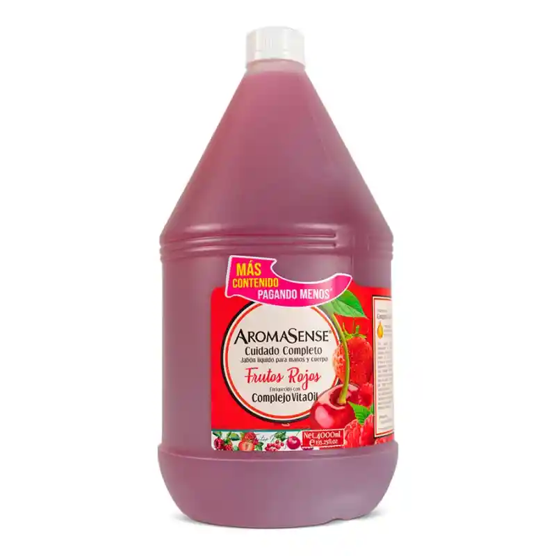 Aromasense Garrafa Jabón Líquido Frutos Rojos 4000 Ml Rappi 1023