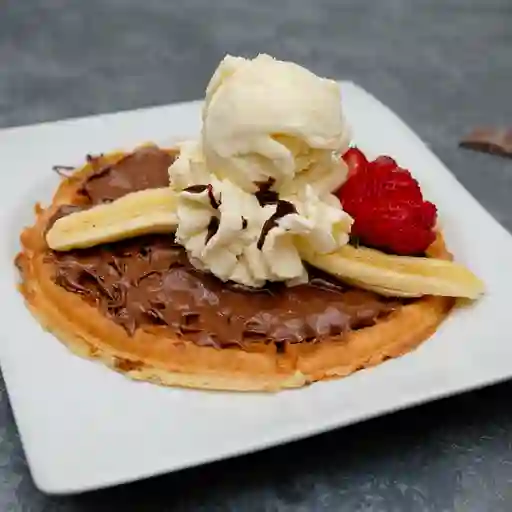 Waffle Nutella y Banano