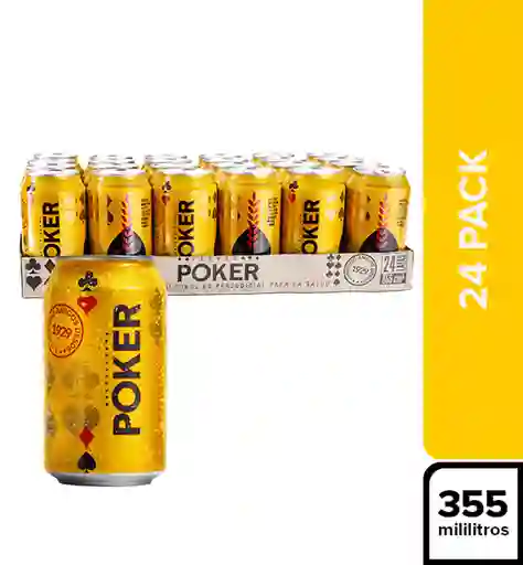 Poker Licor Cerveza x 24 Unidades.