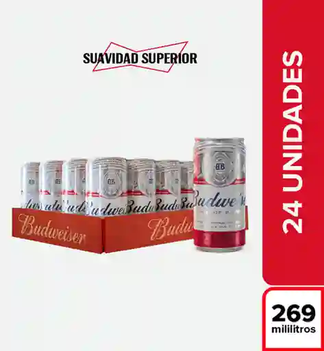 Budweiser Cerveza Rubia x 24 Unidades.