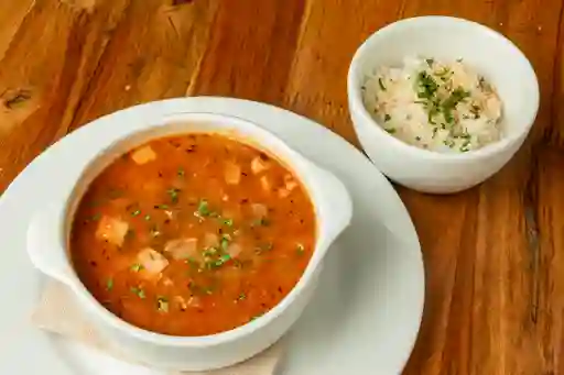 Sopa Gumbo Camarones y Chorizo