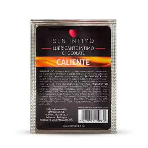 Lubricante Sexual Sen Intimo Caliente | Chocolate 7ml