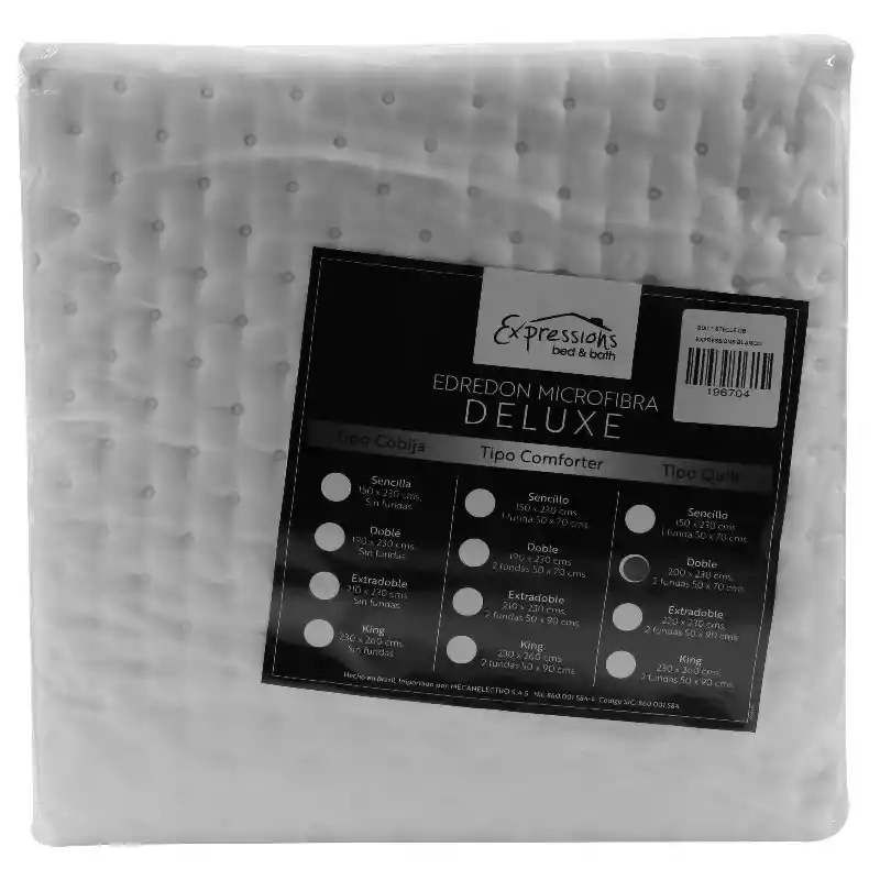 Expressions Cubrecama Doble Stelle Blanco Deluxe