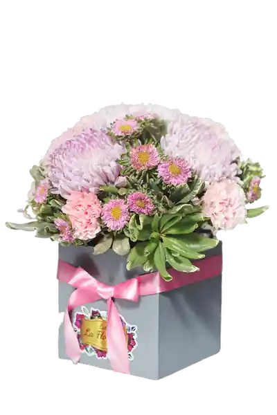 Caja Cuadrada Flor Surtida