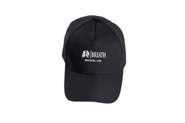 Gorra Negra Grateful Life-Blanco