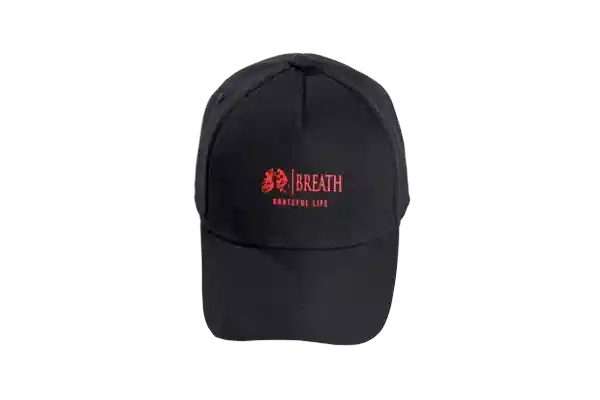 Gorra Negra Grateful Life-Rojo