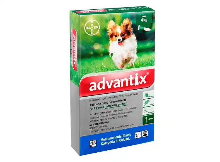 Advantix Pipeta Hasta 4 Kgs.