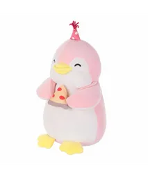 Miniso Peluche Forma de Pingüino Con Pizza Rosa