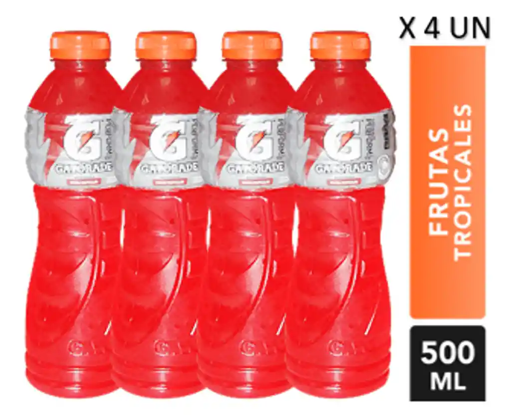 Gatorade 4 Un Frutas Tropicales X 500 Ml