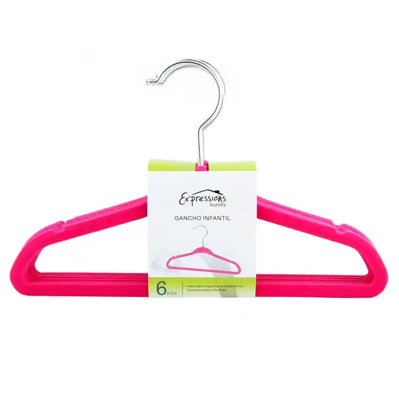 Expressions 6 Ganchos Infantiles Gamuza Fucsia Pkh66116