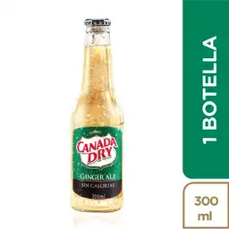 Canada Dry Gaseosa Ginger Ale Sin Calorías 300 mL