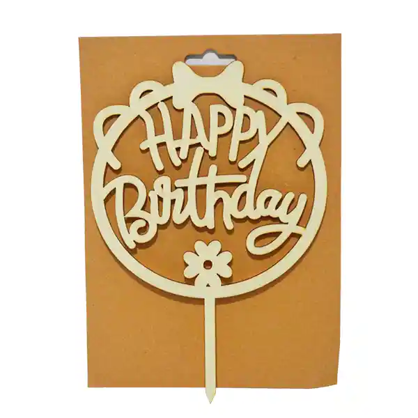 Letrero Happy Birthday Color Amarillo