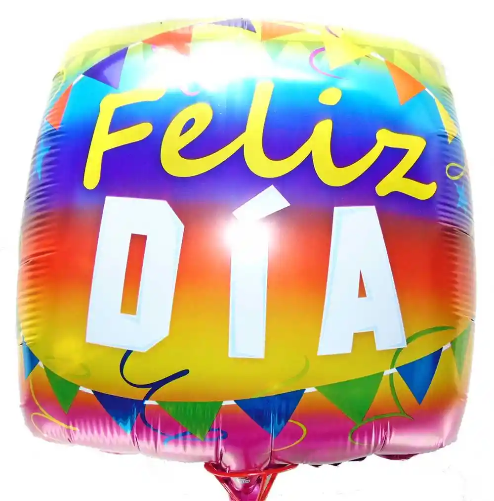 Globo Con Palabras Feliz Día Multicolor