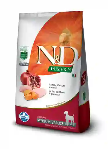 N&D Pumpkin Canine Adult Frango Medium 2.5Kg 