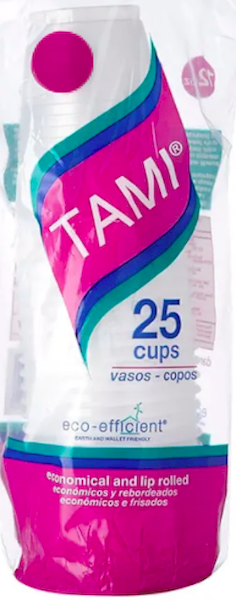 Tami Vasos Plásticos Descartables Translúcidos 266ml x25