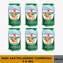 San Pellegrino Soda Italiana Clementina 330 Ml X 6 U
