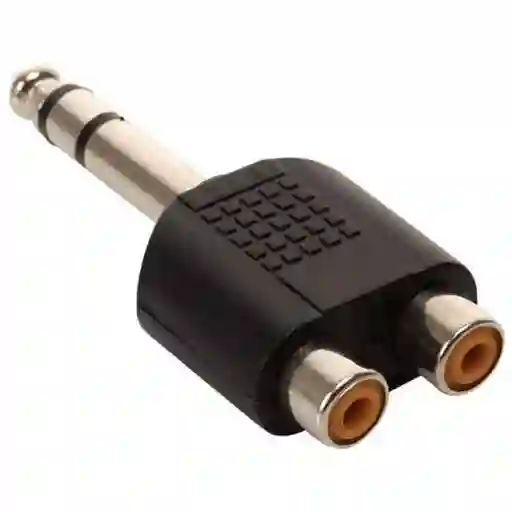 Adaptador 2 Jacks Rca a Plug 6.3 mm Estéreo