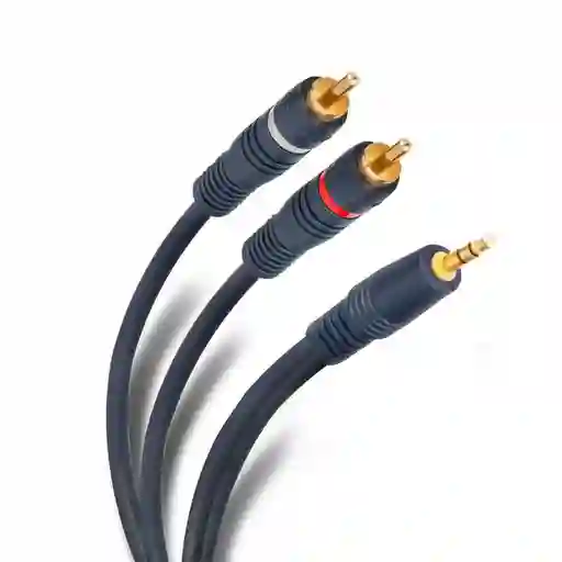 Cable Plug 3.5 mm a 2 Plug Rca de 1.8 m Con Conectores Dorados