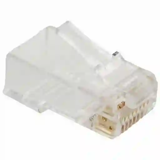Plug Rj45 de 8 Contactos Cat 5E Para Cable Plano