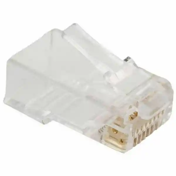 Plug Rj45 de 8 Contactos Cat 5E Para Cable Plano