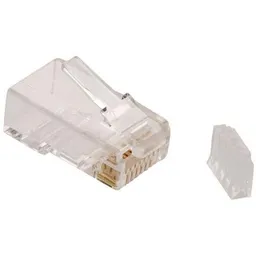 Plug Rj45 de 8 Contactos Cat 6 Para Cable Redondo