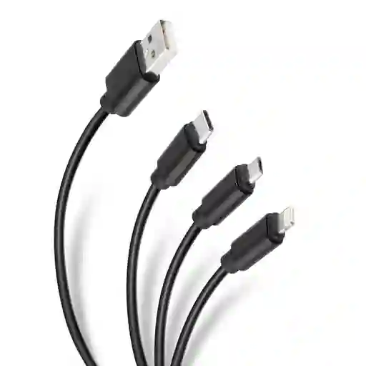 Lightning Cable 3 En 1 Usb A Micro Usb Usb C