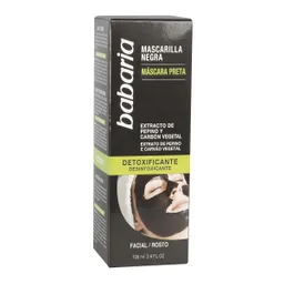 Babaria Mascarilla Facial Negra con Extracto de Pepino y Carbón