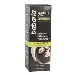 Babaria Mascarilla Facial Negra con Extracto de Pepino y Carbón