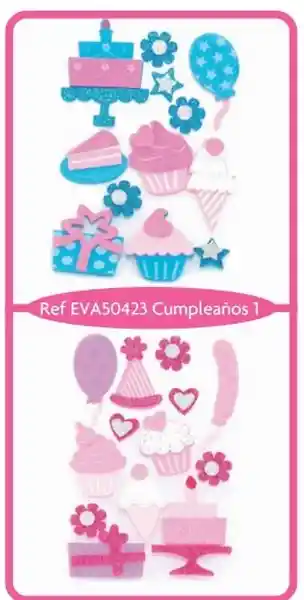 Evacolor Figura Adhesiva Cumpleaños 1 3D Eva50423