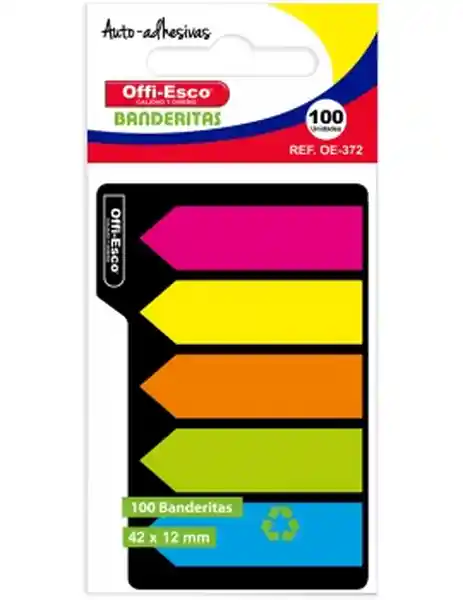 Offi-Esco Banderas Adhesivas Colores OE-372