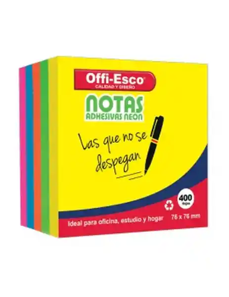 Offi-Esco Notas Adhesivas Neón 76 mm OE-366