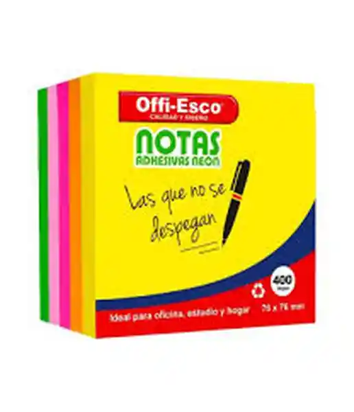 Offi-Esco Notas Adhesivas 76 mm x 76 mm OE-376