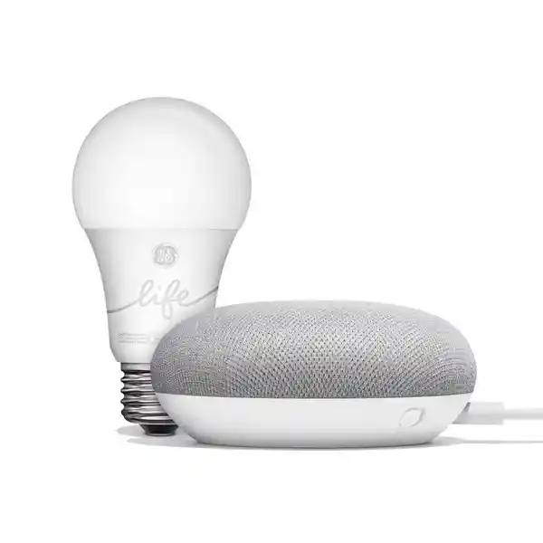 Google Home Mini + Bombillo Inteligente Light Smart Kit Now