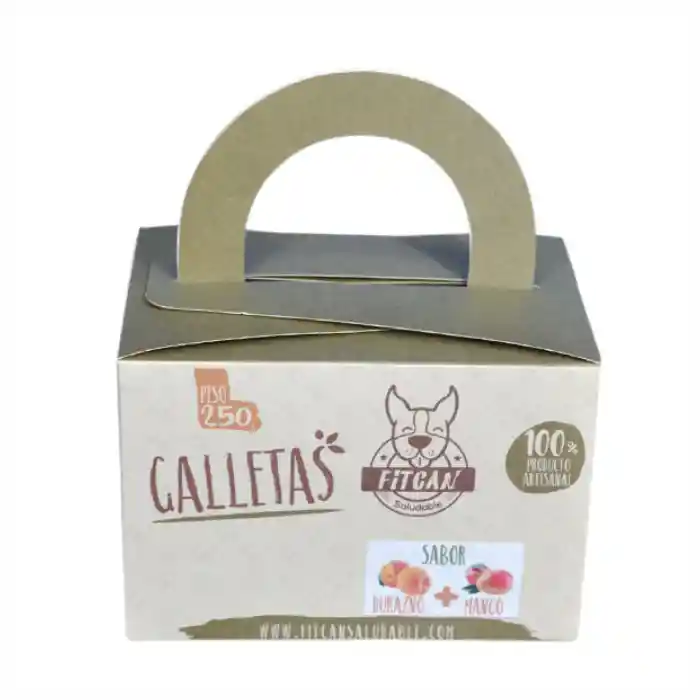 Galletas Naturales Fitcan Saludable Sabor Durazno y Mango 250 g