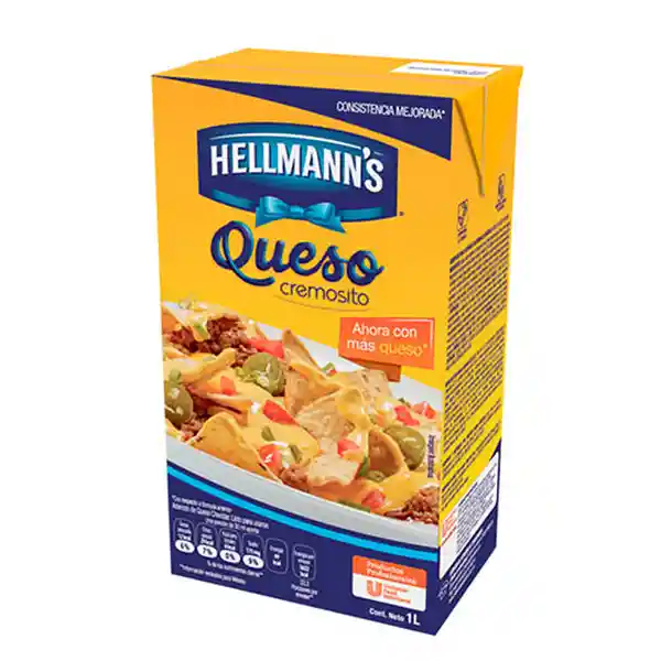 Aderezo Hellmanns Con Queso Cheddar 1 L