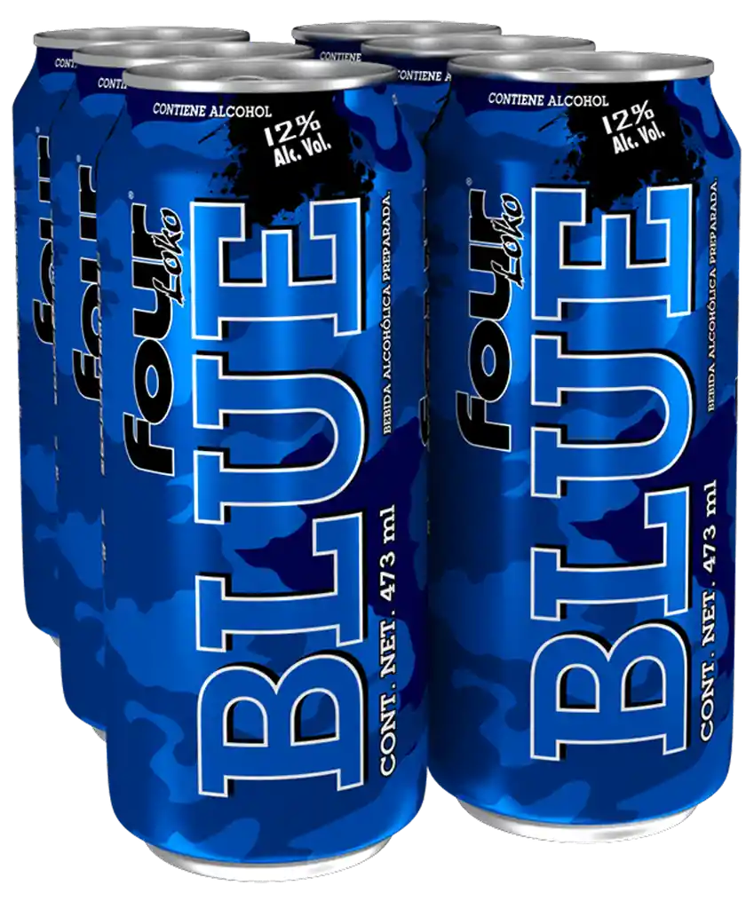 Four Loko Six Pack Blue Lata 473 Ml