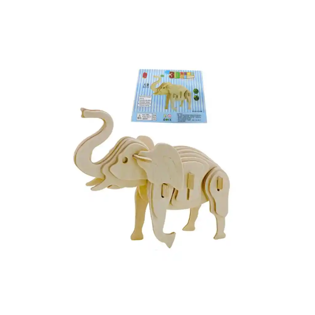 Rompecabezas 3D elefante 